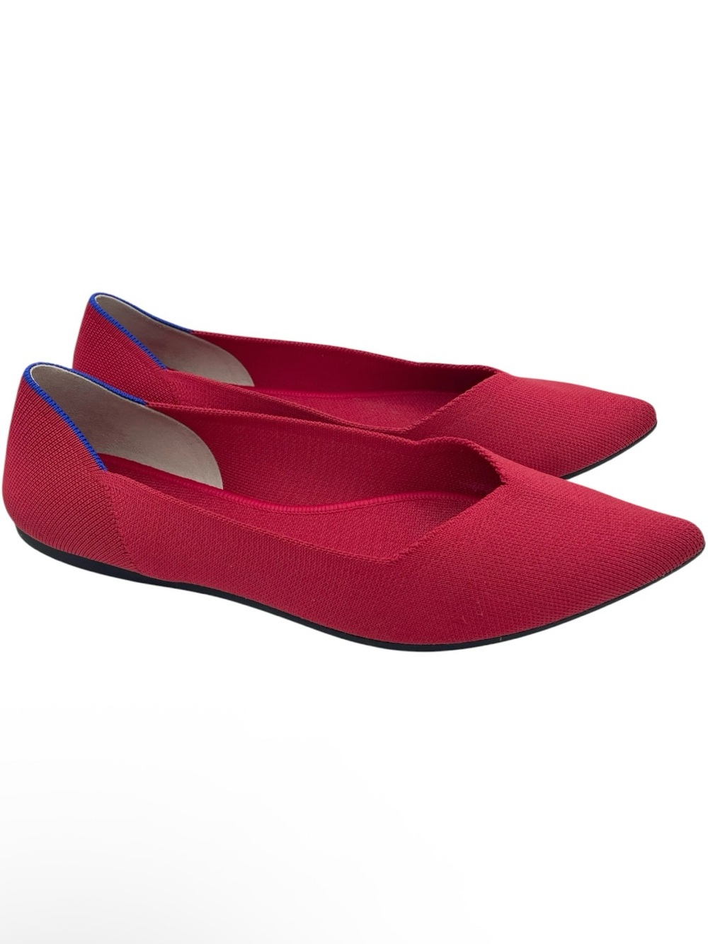 Rothy’s red Point II comfy pointed flats women’s Size 12.5